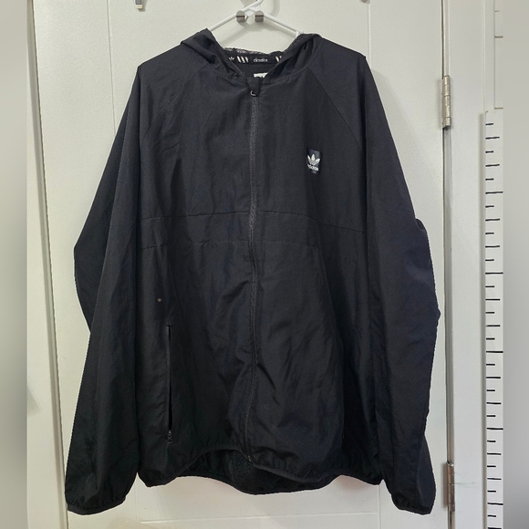 Adidas Climalite Black Windbreaker with Hood Size XL - Picture 1 of 7